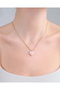 Heliophilia Silver Collar de Piedra de Circonita Dorado